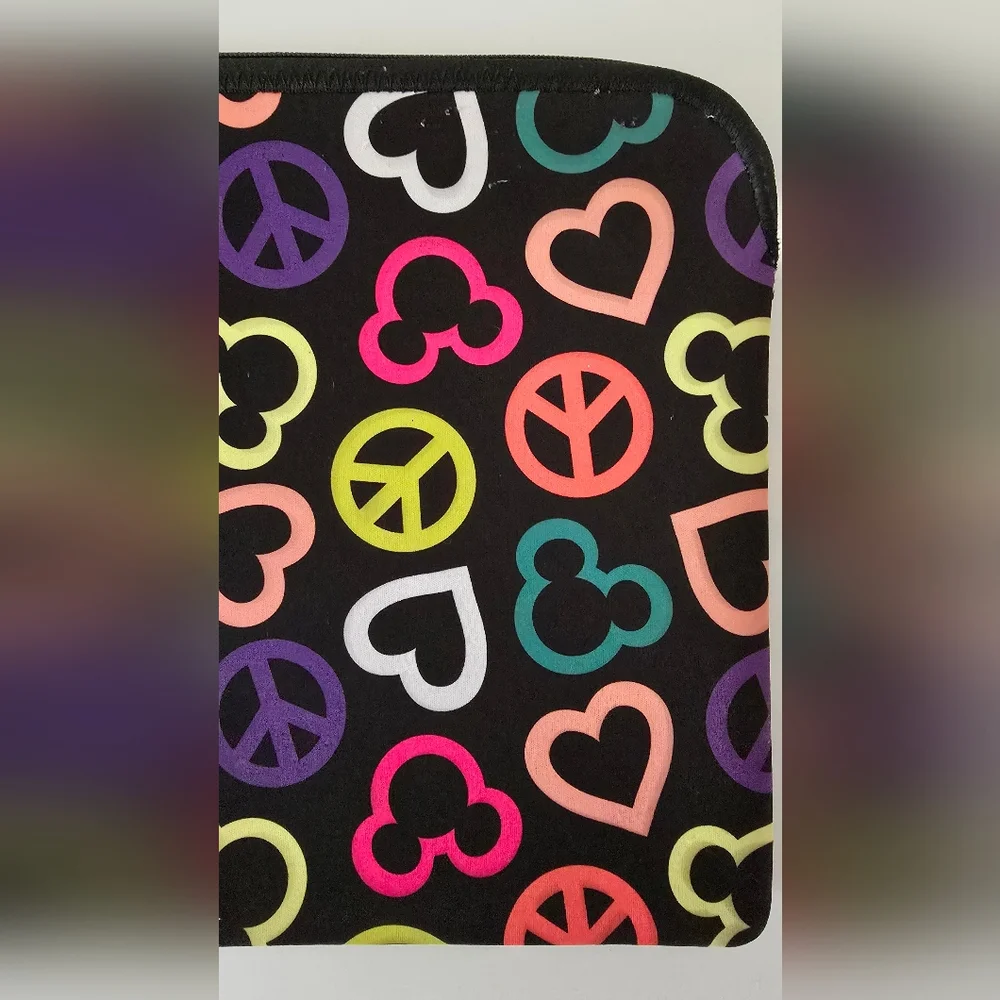 Disney Mickey Mouse Reversible Laptop Sleeve Multicolor Icons & Collage